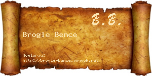 Brogle Bence névjegykártya